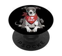 I Love Dad, Chien Italien Amateur de lévriers, fête des pères PopSockets PopGrip Adhésif