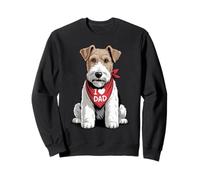 I Love Dad Fox Terrier Lover Dog Fête des pères Sweatshirt