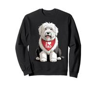 I Love Dad Old English Sheepdog Lover Dog Lover Dog Father's Day Sweatshirt