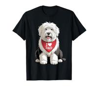 I Love Dad Old English Sheepdog Lover Dog Lover Dog Father's Day T-Shirt