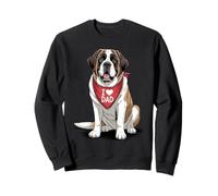 I Love Dad Saint Bernard Lover Dog Fête des Pères Sweatshirt