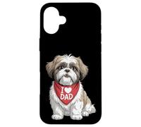I Love Dad Shih Tzu Lover Dog Fête des pères Coque pour iPhone 16 Plus