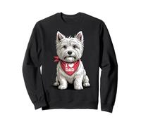 I Love Dad West Highland White Terrier Lover Dog Fête des pères Sweatshirt