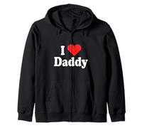 I Love Daddy Coeur pour la fête des Pères Père J'aime Papa Sweat à Capuche