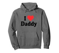 I Love Daddy Coeur pour la fête des Pères Père J'aime Papa Sweat à Capuche