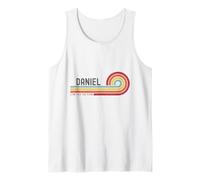 I Love Daniel Prénom personnalisé rétro Coucher de Soleil Débardeur
