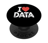 I Love Data Funny Data Analyst Statistiques PopSockets PopGrip Adhésif