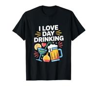 I Love Day Drinking Fun Celebration T-Shirt Graphique avec Valeur