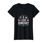 I Love Democracy Vote Liberté Égalité T-Shirt Graphique avec Valeur