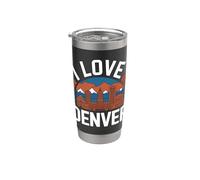 I Love Denver Montagne Paysage urbain Gobelet isotherme en acier inoxydable double paroi