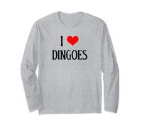 I Love Dingoes I Heart Dingoes Dog Lover Chien Australien Manche Longue