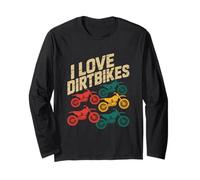 I Love Dirtbikes Passionné de Motocross Manche Longue