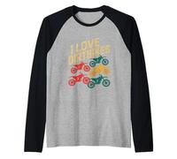 I Love Dirtbikes Passionné de Motocross Manche Raglan