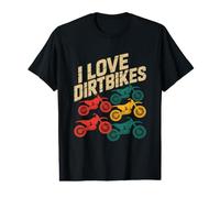 I Love Dirtbikes Passionné de Motocross T-Shirt Graphique avec Valeur