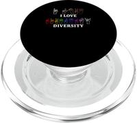 I Love Diversity Langue des Signes Inspiration Égalité PopSockets PopGrip pour MagSafe