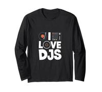I Love DJs Plateau tournant en vinyle Manche Longue