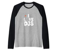 I Love DJs Plateau tournant en vinyle Manche Raglan