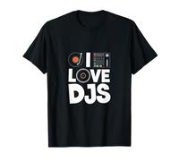 I Love DJs Plateau tournant en vinyle T-Shirt