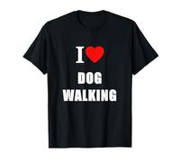 I Love Dog Walking Vintage Classic Heart pour Hommes, Femmes et Enfants T-Shirt