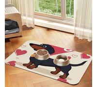 I Love Dogs Print Nappe en cuir absorbant pour chiens et chats, tapis d'alimentation en cuir pour chiens et chats