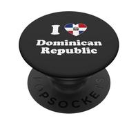 I Love Dominican Republic Dominicans PopSockets PopGrip Adhésif