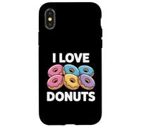 I Love Donuts Délice coloré pour Les Amateurs de pâtisserie Coque pour iPhone X/XS