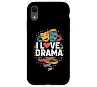 I Love Drama Theatre Masks | Thespian Actor Club Coque pour iPhone XR