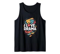 I Love Drama Theatre Masks | Thespian Actor Club Débardeur