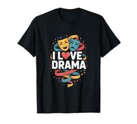 I Love Drama Theatre Masks | Thespian Actor Club T-Shirt