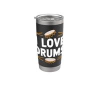 I Love Drums Passionate Drumming Music Gobelet isotherme en acier inoxydable double paroi