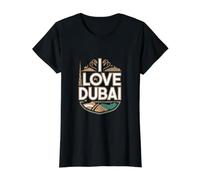 I Love Dubai Palmiers Skyline Desert T-Shirt Graphique avec Valeur