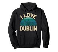 I Love Dublin Skyline Style Vintage Sweat à Capuche