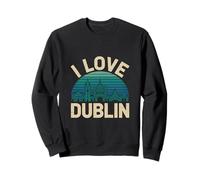 I Love Dublin Skyline Style Vintage Sweatshirt
