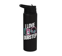 I Love Dubstep Music Speaker Écouteurs Stainless Steel Insulated Water Bottle