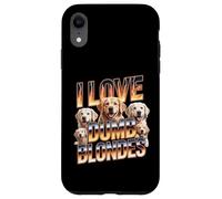 I Love Dumb Blondes Golden Retriever Humor Coque pour iPhone XR