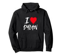 I Love Dylan Son Dad Husband Boyfriend Grandson Cœur Rouge Sweat à Capuche