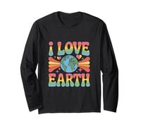 I Love Earth Love Our Green Planet - Éco-Warrior Statement Manche Longue