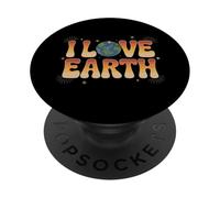 I Love Earth Love Our Green Planet - Éco-Warrior Statement PopSockets PopGrip Adhésif