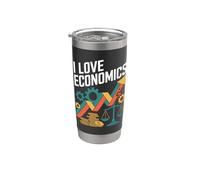 I Love Economics Passionné de croissance financière Gobelet isotherme en acier inoxydable double paroi