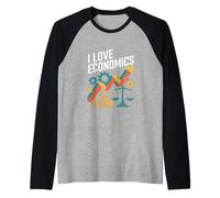 I Love Economics Passionné de Croissance financière Manche Raglan
