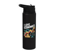 I Love Economics Passionné de croissance financière Stainless Steel Insulated Water Bottle