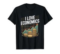 I Love Economics Passionné de Croissance financière T-Shirt Graphique avec Valeur