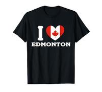 I Love Edmonton Drapeau Canada Cœur T-Shirt