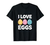 I Love Eggs Pastel Motif Humour de Pâques T-Shirt Graphique avec Valeur