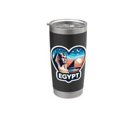 I Love Egypt Cœur Pyramides Sphynx Vintage Sunset Souvenir Gobelet isotherme en acier inoxydable double paroi