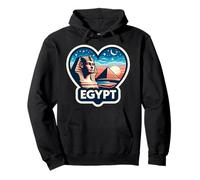 I Love Egypt Cœur Pyramides Sphynx Vintage Sunset Souvenir Sweat à Capuche