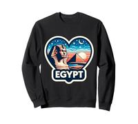 I Love Egypt Cœur Pyramides Sphynx Vintage Sunset Souvenir Sweatshirt