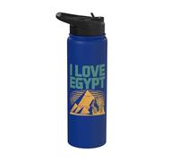 I Love Egypt Pyramides Sphinx Traveler Stainless Steel Insulated Water Bottle