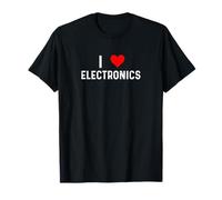 I Love Electronics - Heart TV Radio stéréo Musique Ordinateur PC T-Shirt