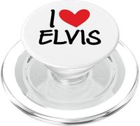 I Love Elvis Nom personnalisé pour Homme BFF Friend Heart Boys PopSockets PopGrip pour MagSafe